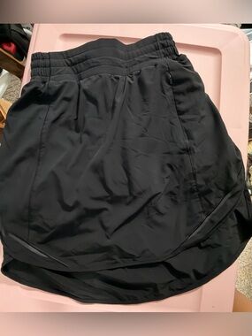 lululemon athletica Black Women's Skort with Zip Pocket
